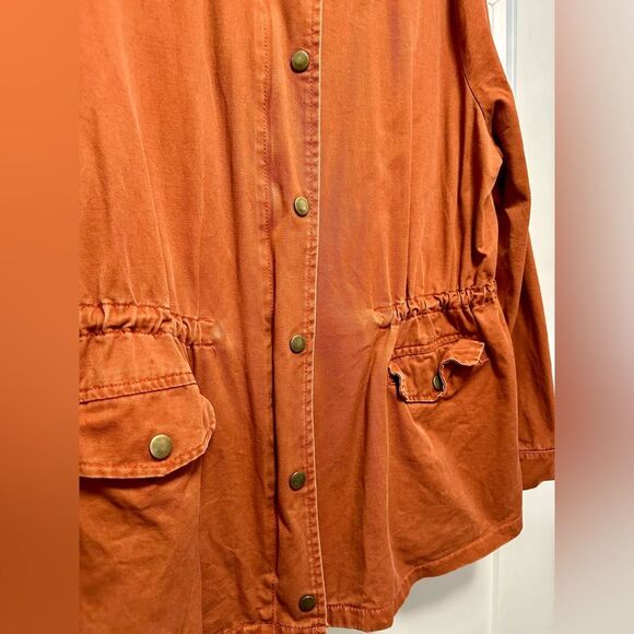 Woman’s Orange Denim-Type Jacket. Size: XL - Picture 2 of 4